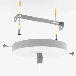 LAMPADARIO LAMPADA SOSPENSIONE CUBO 18CM DESIGN MODERNO PARALUME METALLO BIANCO