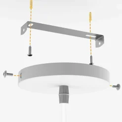 LAMPADARIO LAMPADA SOSPENSIONE PIRAMIDE 25CM DESIGN MODERNO PARALUME BIANCO