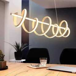 LAMPADARIO LED 60 WATT LAMPADA TWIST BIANCO STILIZZATO TECNOLOGIA CCT 3000K-6500K A68-B3C