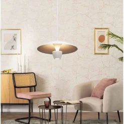 LAMPADARIO LED A SOSPENSIONE MODERNO 11W 880LM BIANCO NERO LUCE CALDA IP20 LP-64