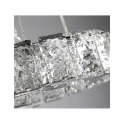 LAMPADARIO LED DESIGN MODERNO CERCHI DI CRISTALLO 25 WATT LUCE BIANCO FREDDO B34