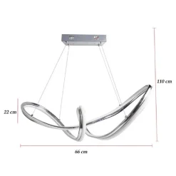 LAMPADARIO LED INTRECCIATO A FIOCCO A SOSPENSIONE 60W CCT 3 COLORAZIONE LUCE A59-A3C