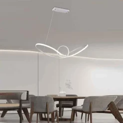 LAMPADARIO LED MODERNO FORMA FIOCCO 38 WATT TECNOLOGIA CCT 3 TEMPERATURE DI LUCE A07-3C