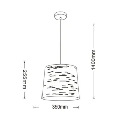 LAMPADARIO MINIMAL A SOSPENSIONE IN METALLO OPACO CON INTERNO RAMATO ATTACCO E27 IP20 A73