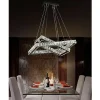 LAMPADARIO MODERNO A LED 48W CON CRISTALLI LUCE BIANCHISSIMA 6500K B12
