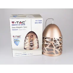 LAMPADARIO PENDENTE A SOSPENSIONE COLORE ORO CHAMPAGNE STILE ELEGANTE VT-7200