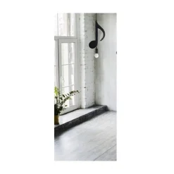 LAMPADARIO PENDENTE A SOSPENSIONE NOTA MUSICALE NOTA CROMA NERO E27 B01-N03