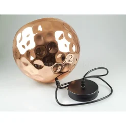 LAMPADARIO PENDENTE LAMPADA A SOSPENSIONE IN METALLO CONO ORO ROSA RAME VT-8250