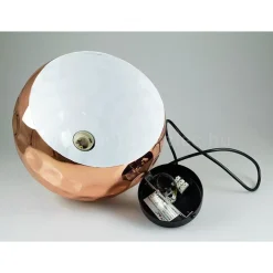 LAMPADARIO PENDENTE LAMPADA A SOSPENSIONE IN METALLO CONO ORO ROSA RAME VT-8250