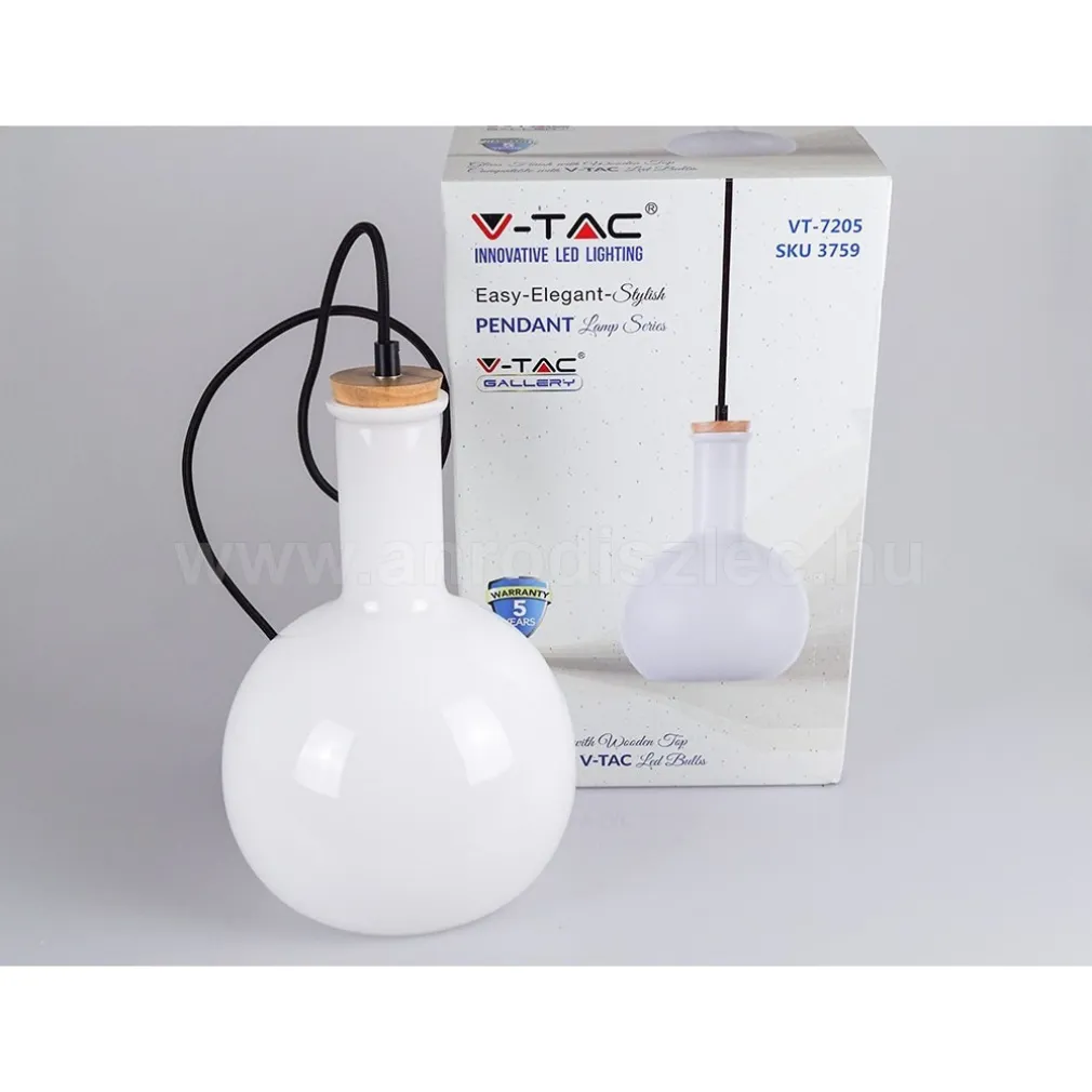 LAMPADARIO PENDENTE LAMPADA A SOSPENSIONE IN LEGNO E VETRO BIANCO CHIARO ROTONDO