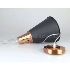 LAMPADARIO PENDENTE LAMPADA A SOSPENSIONE COLORE NERO SABBIA ALLUMINIO VT-7520