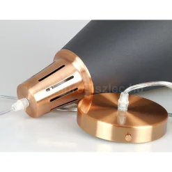 LAMPADARIO PENDENTE LAMPADA A SOSPENSIONE COLORE NERO SABBIA ALLUMINIO VT-7520