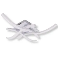 LAMPADARIO PLAFONIERA LED MODERNO A SOFFITTO 35 WATT 4 BRACCI ONDULATI CCT 3IN1 C05-3C