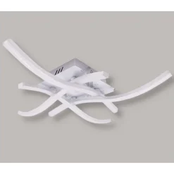 LAMPADARIO PLAFONIERA LED MODERNO A SOFFITTO 35 WATT 4 BRACCI ONDULATI CCT 3IN1 C05-3C