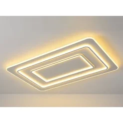 LAMPADARIO PLAFONIERA LED RETTANGOLARE 123W 3 TONALITÀ LUCE BT TELECOMANDO C66-3C
