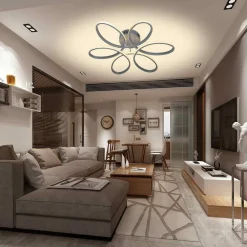 LAMPADARIO PLAFONIERA 48W LUCE BIANCO CALDO 3000K 2580LM DESIGN FIORE MODERNO