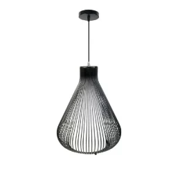 LAMPADARIO SOFFITTO ATTACCO E27 BIANCO NERO MODERNO SOSPENSIONE REGOLABILE B18