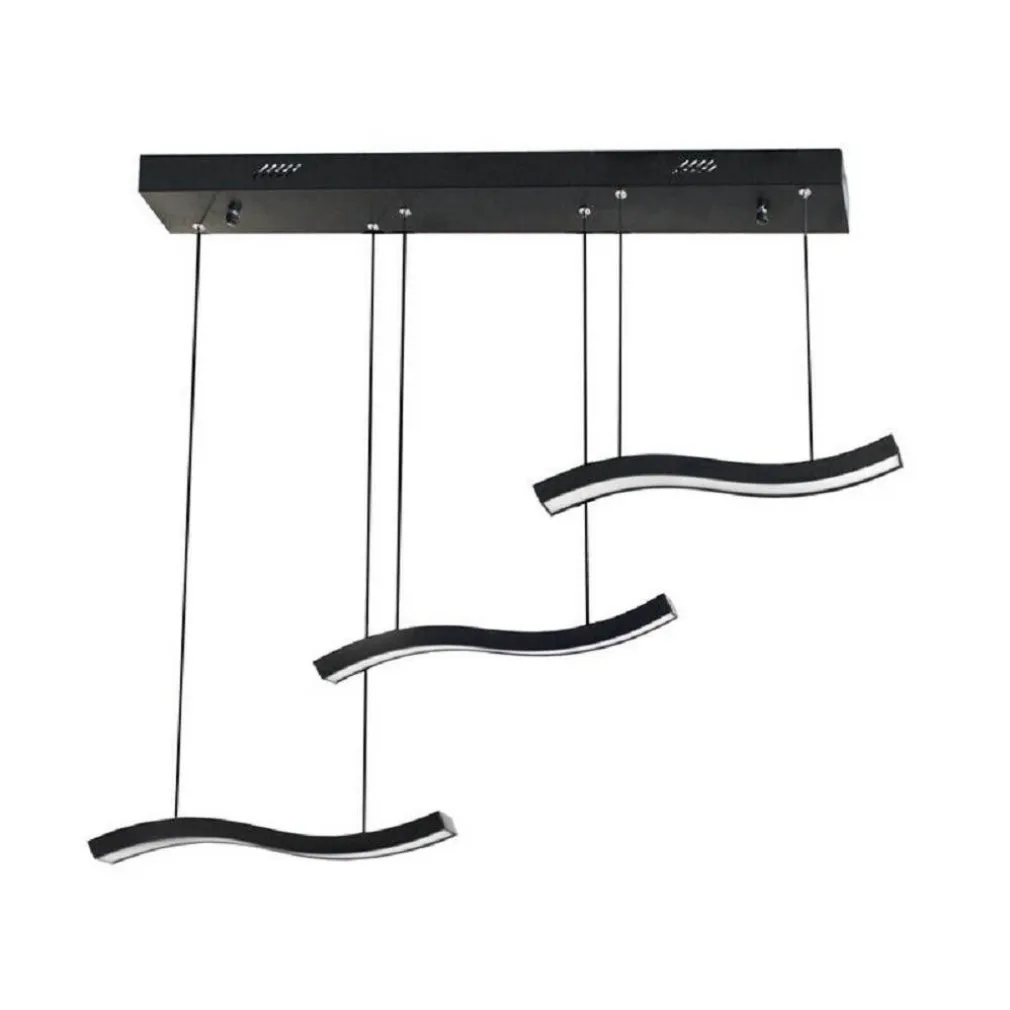 LAMPADARIO SOSPENSIONE 40 WATT PLAFONIERA 3 ONDE LAMPADA SOSPESA LUCE BIANCA B42