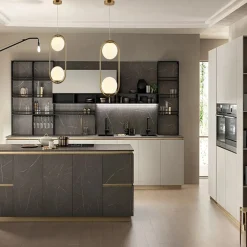 LAMPADARIO SOSPENSIONE OVALE BRONZO CON DUE SFERE IN VETRO METALLO LAMPADA ATTACCO G9 A33