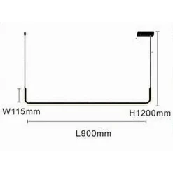 LAMPADARIO SOSPENSIONE 21W LINEARE ORIZZONTALE MINIMAL MODERNO NERO LUCE LED 50445