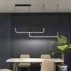 LAMPADARIO SOSPENSIONE 42W LINEARE ORIZZONTALE MINIMAL MODERNO NERO LUCE LED 50452