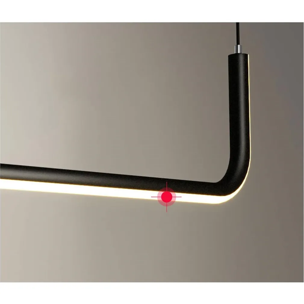 LAMPADARIO SOSPENSIONE 42W LINEARE ORIZZONTALE MINIMAL MODERNO NERO LUCE LED 50452