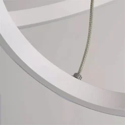 LAMPADARIO SOSPESO LED 120W 4 CERCHI PENDENTE ROTONDO ANELLI BIANCO LUCE 6500K 50316