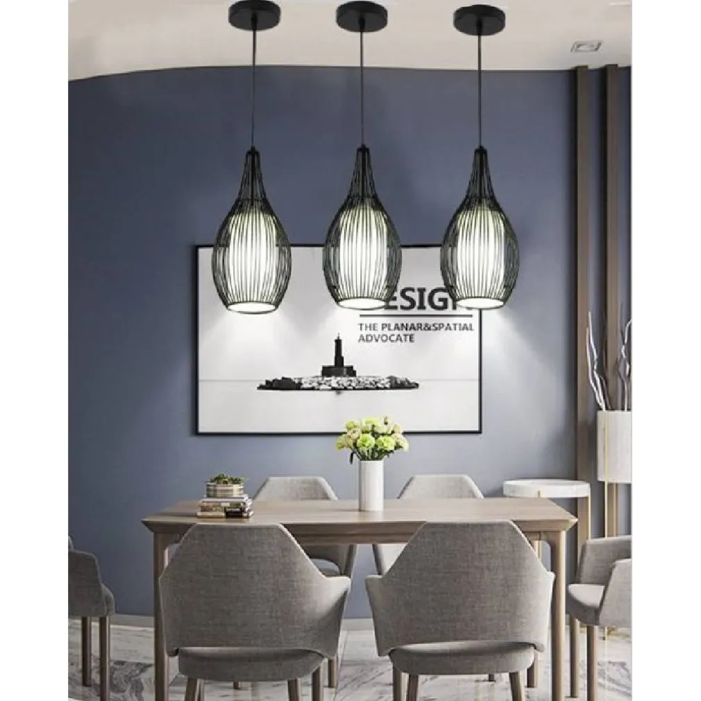 LAMPADARIO SOSPESO OVALE PENDENTE A SOSPENSIONE MODERNO E27 PLAFONIERA B19