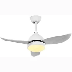 LAMPADARIO VENTILATORE SOFFITTO PLAFONIERA MODERNA LED 3 PALE DIMMERABILE 60001