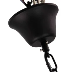 LAMPADARIO VINTAGE 6 PORTALAMPADA E27 CORDA CANAPA LAMPADA COUNTRY RETRO A38-6