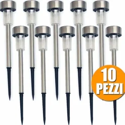 LAMPADE DA GIARDINO CON RICARICA SOLARE PALETTI SOLARI A LED LUCE BIANCA FREDDA