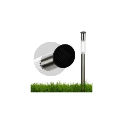 LAMPADE DA GIARDINO CON RICARICA PANNELLO SOLARE A LED PICCHETTO DA 20CM ACCIAIO