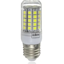 LAMPADINA A 33 LED 5050SMD CON ATTACCO E27 DA 8W FARETTO LUCE BIANCO FREDDO