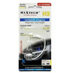 LAMPADINA ALOGENA H3 55W 12V LUCE BIANCO CALDO FENDINEBBIA PER AUTO MOTO H3-GX02