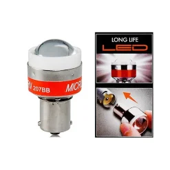 LAMPADINA AUTO 12V LED BIANCA 1156 BA15S P21W SEGNALAZIONE ACUSTICA RETROMARCIA