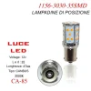 LAMPADINA CANBUS LUCE CALDA 35 LED AUTO 1156 3030 12V INDICATORE DIREZIONE CA-85
