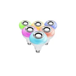LAMPADINA CASSA BLUETOOTH COLORATA LED E27 RGB BULBO MUSICA LAMPADA TELECOMANDO