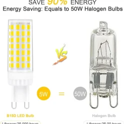 LAMPADINA FARETTO 5W LED 72 SMD 2835 ATTACCO G9 LUCE BIANCA FREDDA CALDA 220V