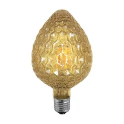 LAMPADINA FILAMENTO A OVALE AMBRA E27 4W STILE VINTAGE RETRO LUCE DECORATI OV-OC