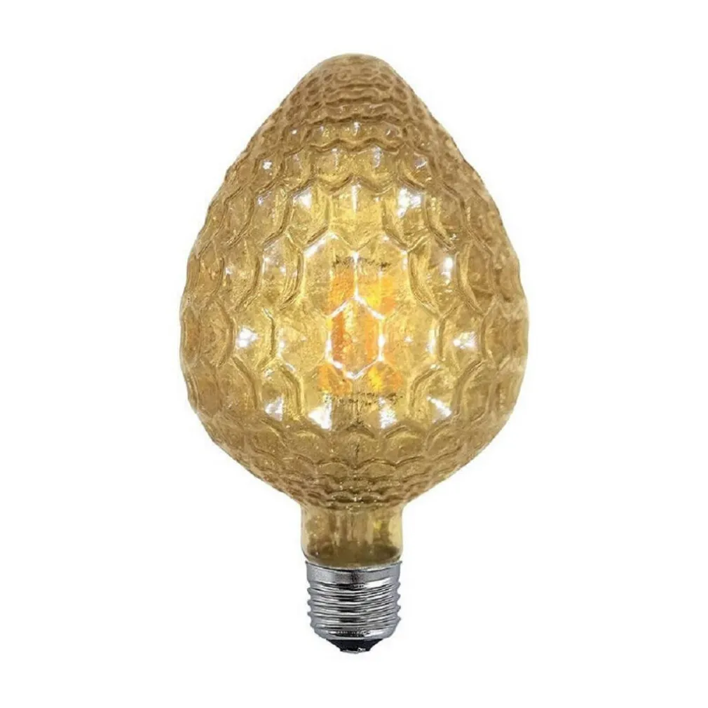 LAMPADINA FILAMENTO A OVALE AMBRA E27 4W STILE VINTAGE RETRO LUCE DECORATI OV-OC
