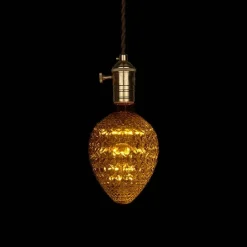 LAMPADINA FILAMENTO A OVALE AMBRA E27 4W STILE VINTAGE RETRO LUCE DECORATI OV-OC