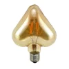 LAMPADINA FILAMENTO CUORE AMBRA E27 4W STILE VINTAGE RETRO LUCE DECORATIVA CU-OC