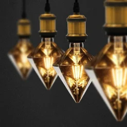 LAMPADINA FILAMENTO PRISMA AMBRA E27 4WATT STILE VINTAGE RETRO DECORATIVA TRI-OC