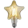 LAMPADINA FILAMENTO STELLA AMBRA E27 4 WATT STILE VINTAGE RETRO DECORATIVA ST-OC