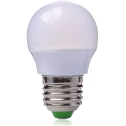 LAMPADINA GLOBETTO A LED DA 3W CON COPERTURA BIANCO LATTE A LUCE CALDA SET 10PZ