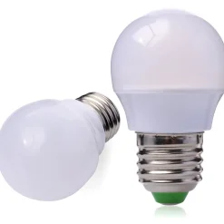 LAMPADINA GLOBETTO A LED DA 3W CON COPERTURA BIANCO LATTE A LUCE CALDA SET 10PZ