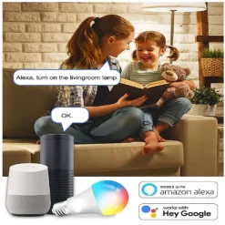 LAMPADINA INTELLIGENTE A60 10W LED RGB CCT DIMMERABILE WIFI E27 APP ALEXA GOOGLE