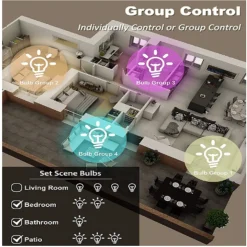 LAMPADINA INTELLIGENTE A60 10W LED RGB CCT DIMMERABILE WIFI E27 APP ALEXA GOOGLE
