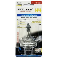 LAMPADINA LAMPADA H4 ALOGENA PER MOTO AUTO 60/55 W 12V LUCE BIANCO CALDO H4-GX02