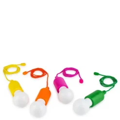 LAMPADINA LAMPADA LUCE A LED A BATTERIE PORTATILE ANTIURTO CON CORDA SENZA FILI